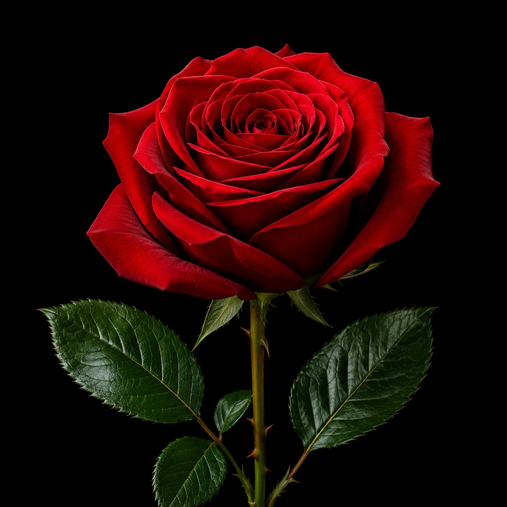 Rose flower reference photo for photo to tattoo stencil conversion