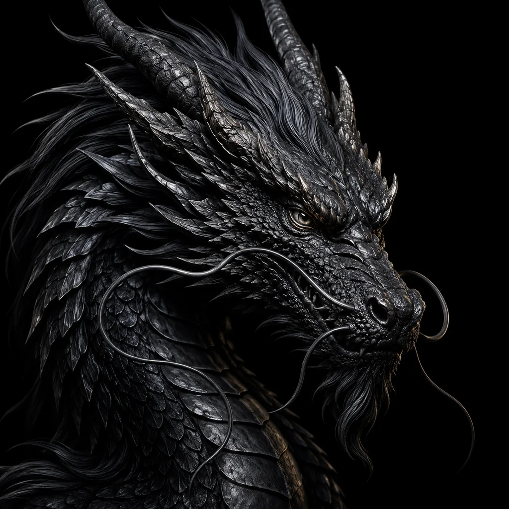 Dragon reference before tattoo stencil generation